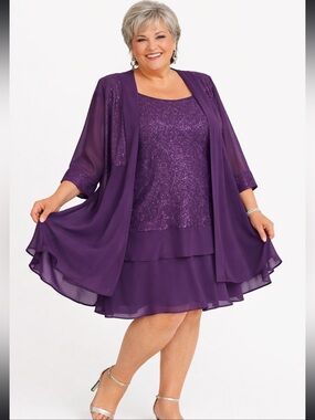 Mother in Law Dress Deep Purple R & M Richards Woman